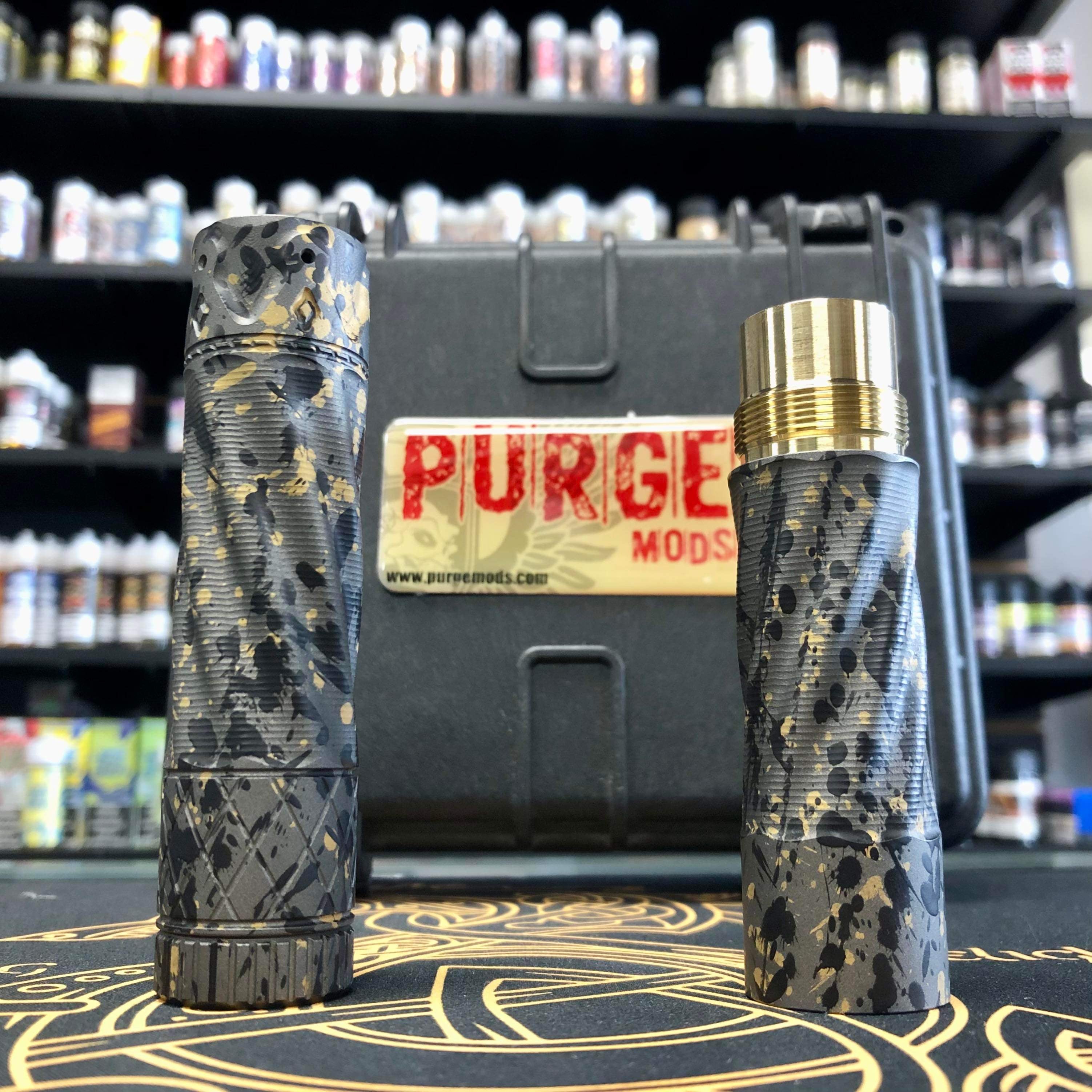 Purge The King w/ Stack (Grey/Gold Splatter) Mech Mod – Hobby Delights