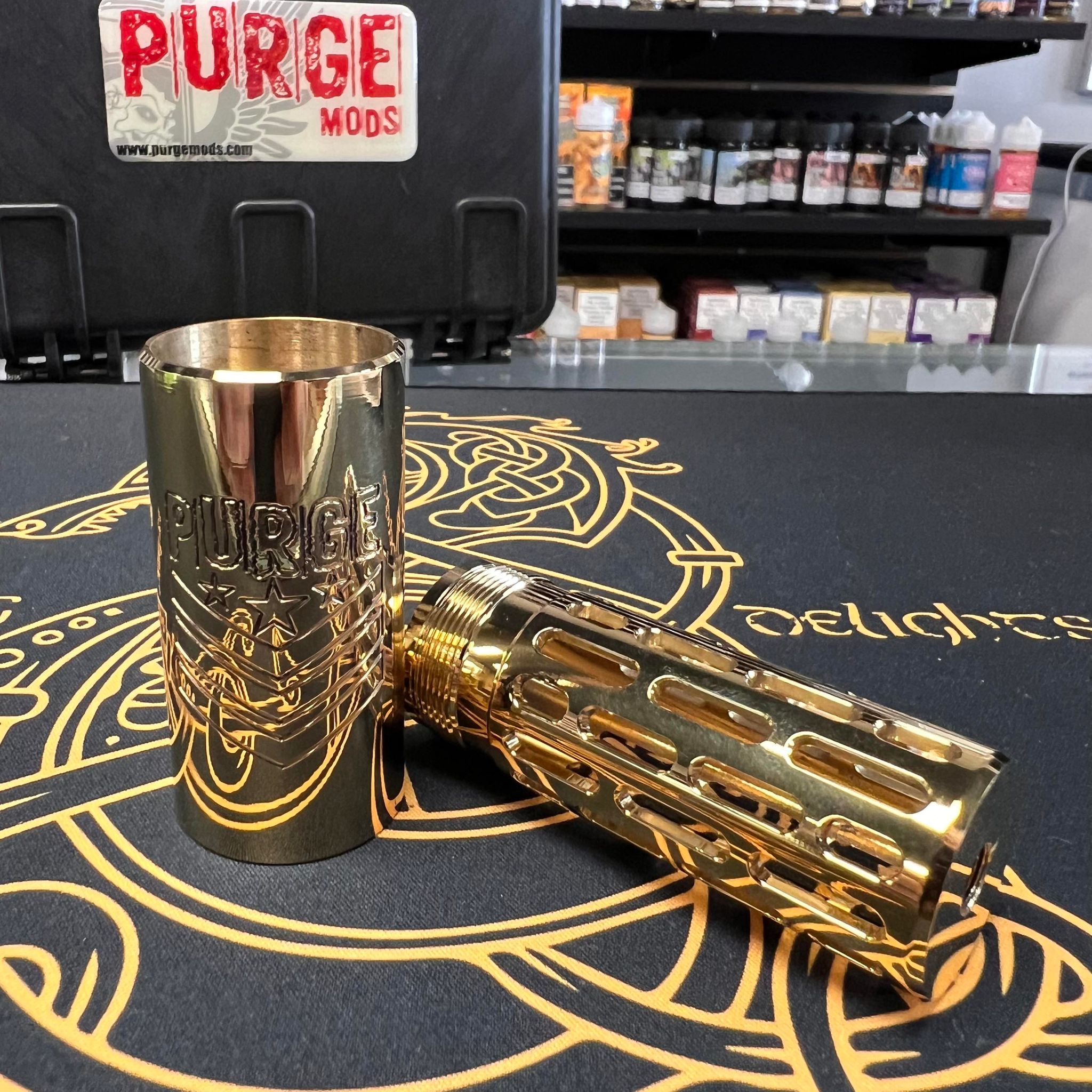 Silencer X (Brass) 21700 Mech Mod by Purge Mods – Hobby Delights